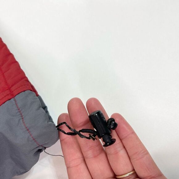 The North Face Windbreaker Womens Medium Red & Gray Colorblock Full Zip Jacket - Picture 8 of 11